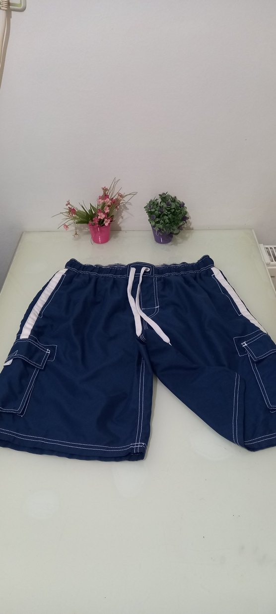 kanu L beden Erkek Parlak Mavi Kısa Kollu Mayo Şortu - Görsel 4