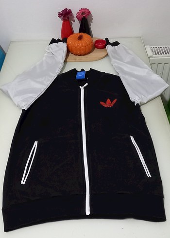 Adidas S U Siyah Beyaz Retro Spor Ceket