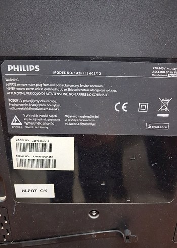 Philips 42pfl3605/12 tv - Görsel 2