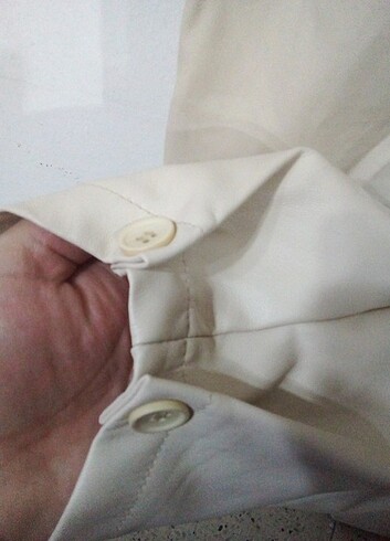 krem deri pantolonn  - Görsel 7