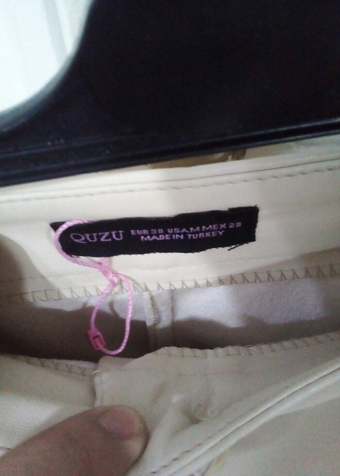 krem deri pantolonn  - Görsel 2