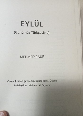 Eylül - Mehmed Rauf (Salon Yayınları) - Görsel 2