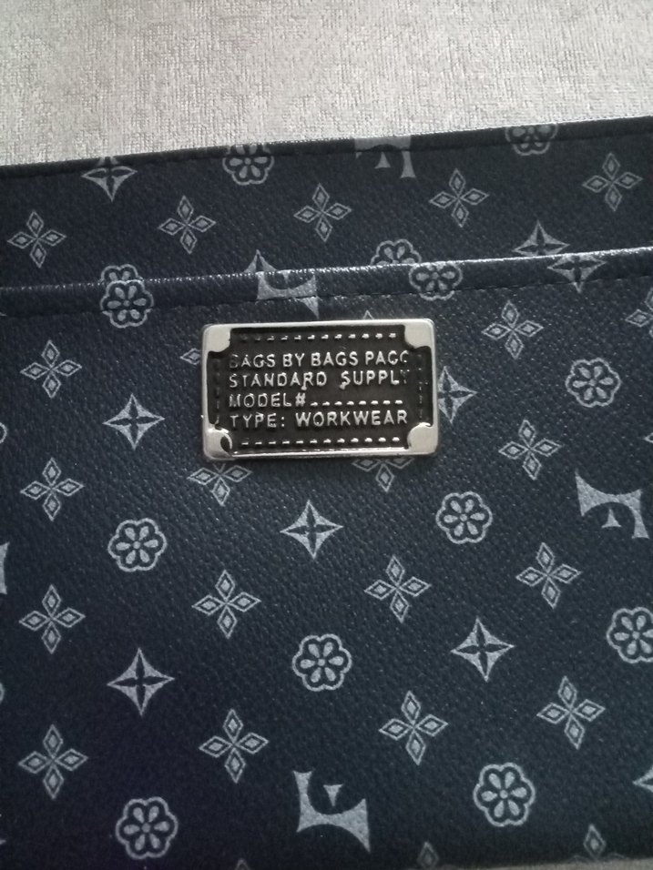 Gri Baskılı Kadın Fermuarlı Portföy Çanta - Görsel 2