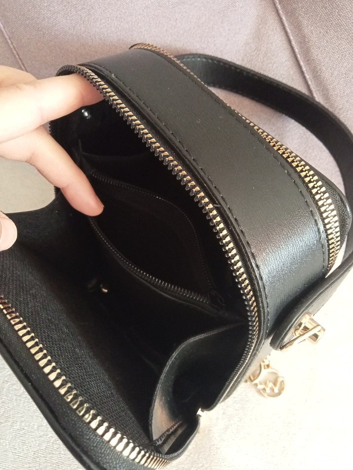 Siyah Deri Kadın El Çantası - Görsel 3