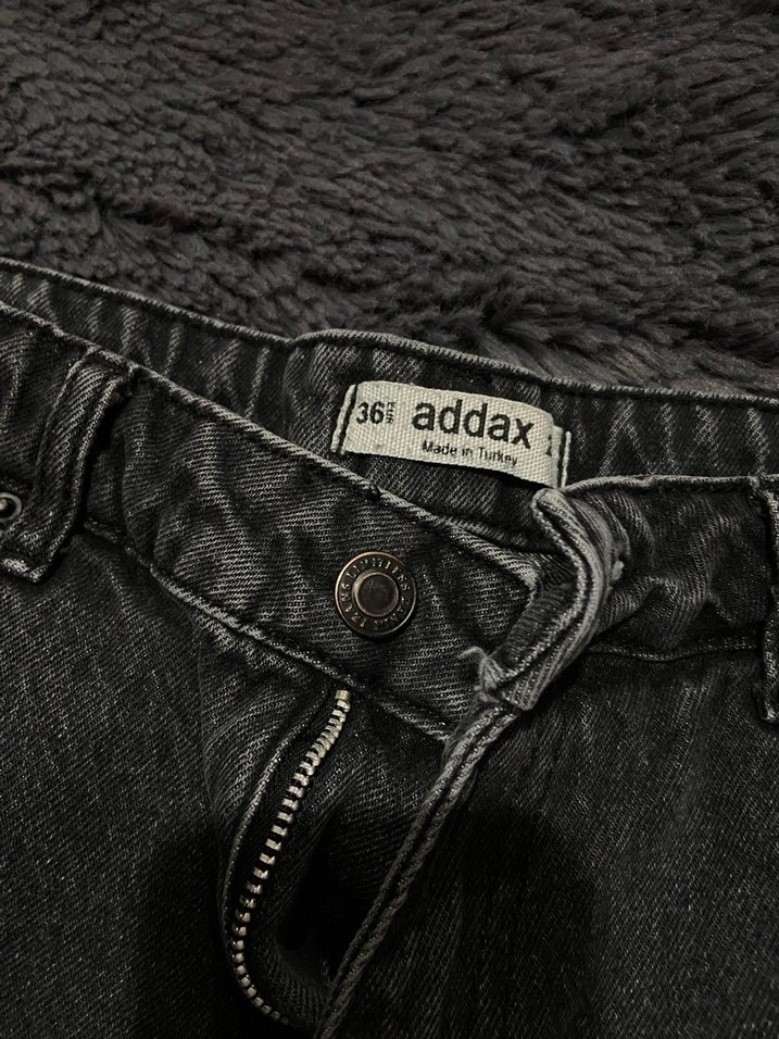 siyah mini denim şort - Görsel 2