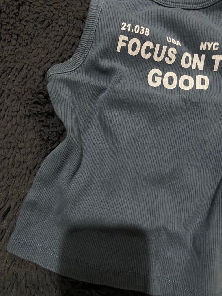 mavi kolsuz crop - Görsel 3