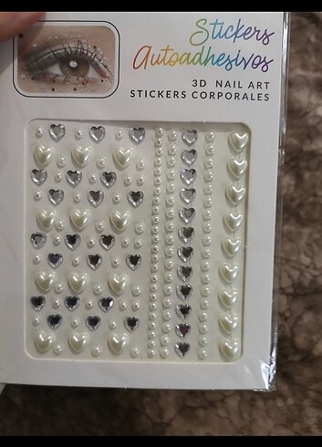 Makyaj taşı yüz taşı tırnak taşı yapışkanlı sticker