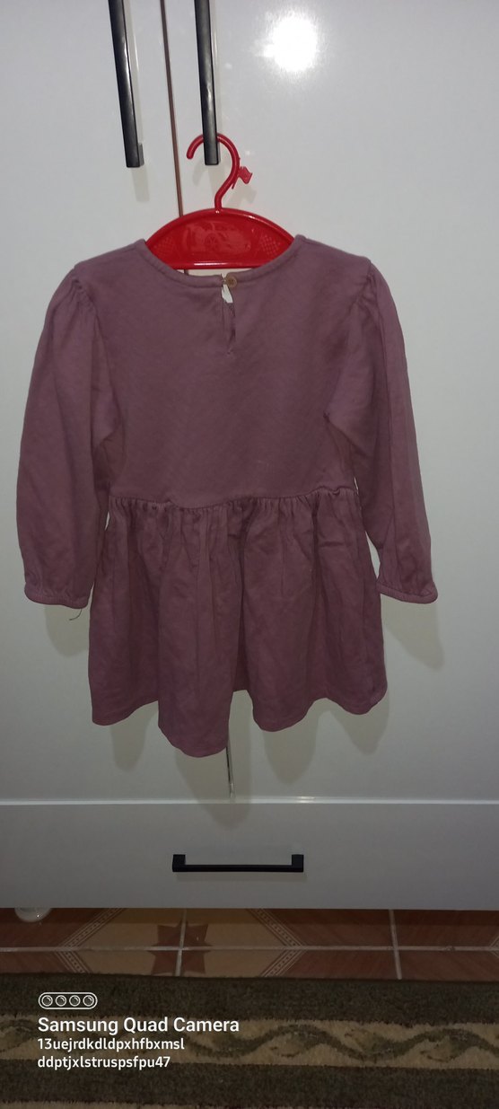 Kız Çocuk Uzun Kollu Fırfırlı Elbise - Görsel 2