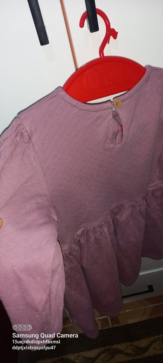 Kız Çocuk Uzun Kollu Fırfırlı Elbise - Görsel 5