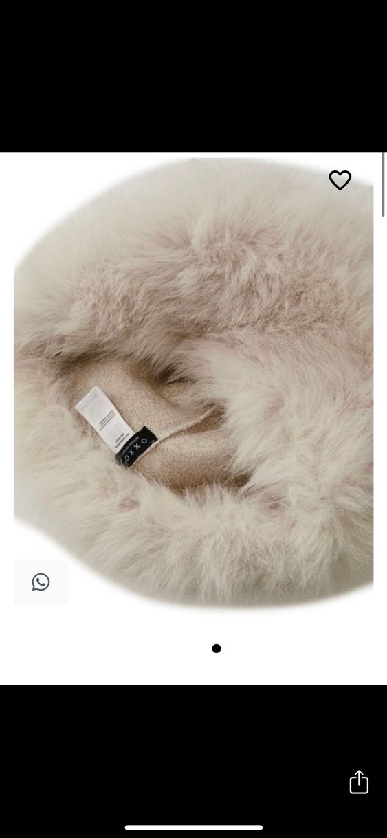 Krem renkli tüylü şapka - Görsel 2