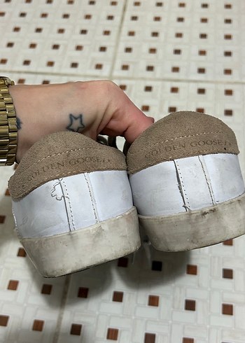 Beyaz Kadın Sneaker - Yılan Desenli, Bağcıklı - Görsel 2