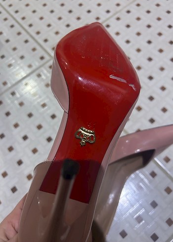 Pembe Rugan Stiletto Topuklu Kadın Ayakkabı - Görsel 5