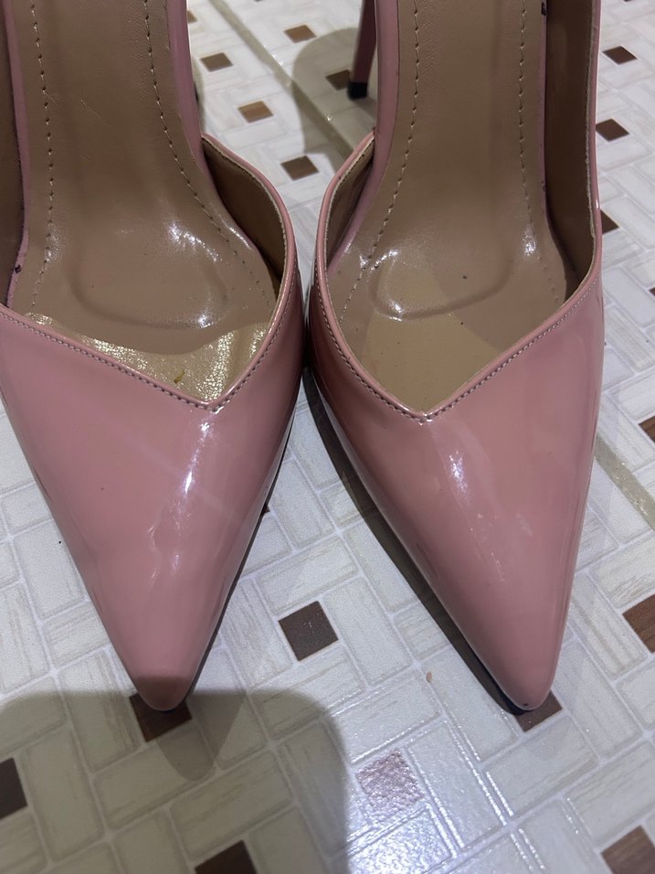 Pembe Rugan Stiletto Topuklu Kadın Ayakkabı - Görsel 3