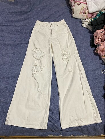 30 Beden Salaş beyaz kot pantolon