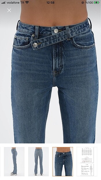 xs Beden Cross straight jean