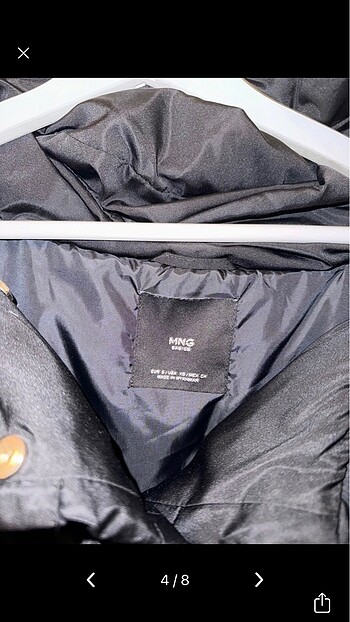 s Beden siyah Renk Mango oversize mont