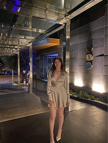 Zara ZARA SATEN ELBİSE