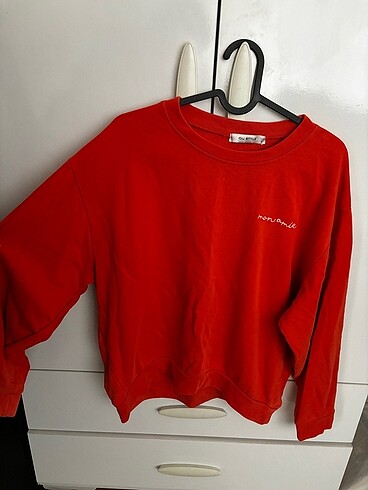 s Beden Oversize turuncu sweat