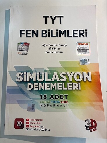 TYT Fen Bilimleri Deneme 3D Yayınları