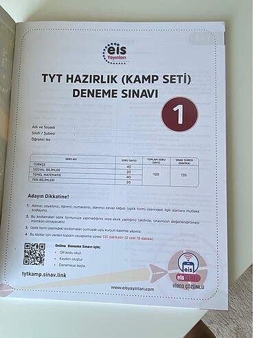  Beden Renk TYT HAZIRLIK SET