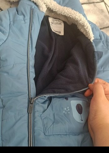 Mavi Kürklü Erkek Bebek Tulum - Görsel 2