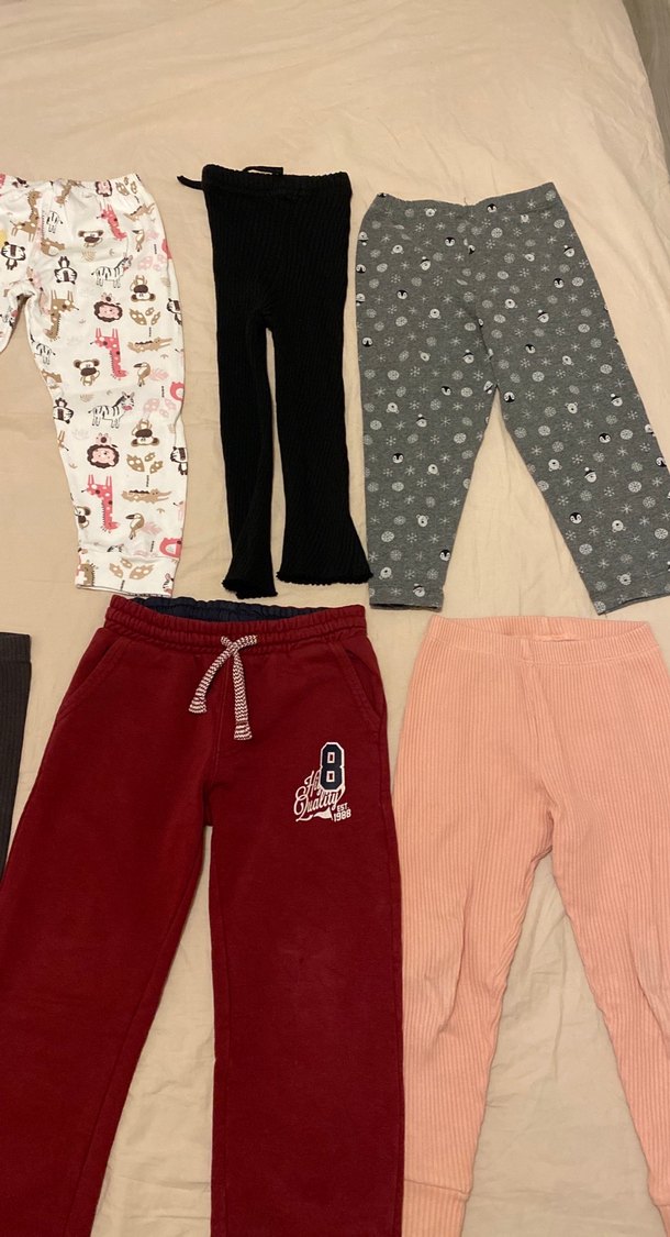 Kız Çocuk Çok Renkli Rahat Eşofman Altları - Görsel 4