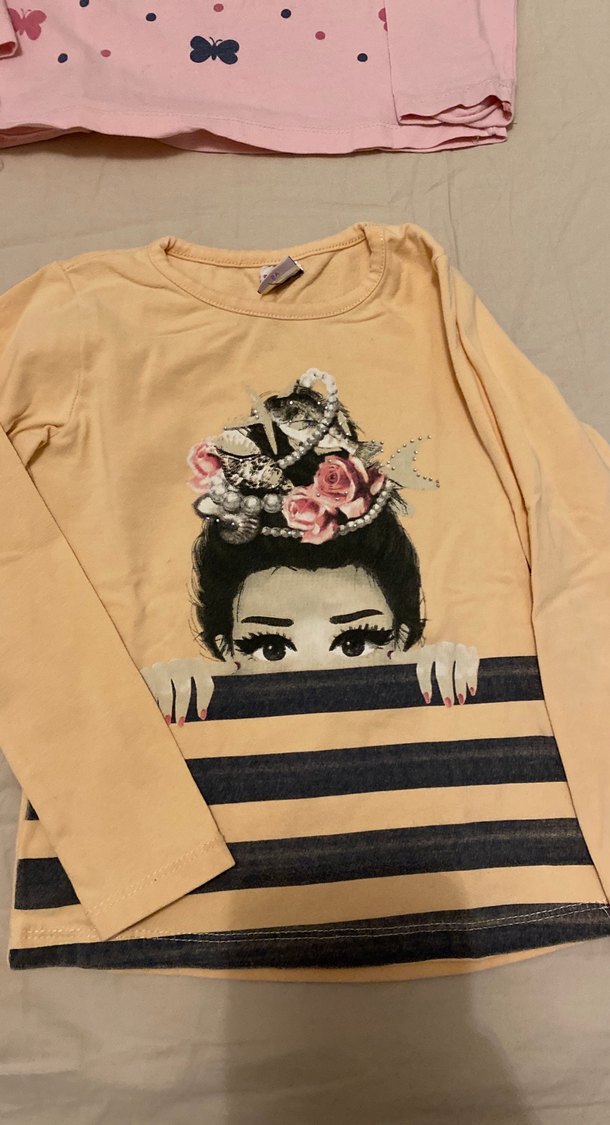 Kız Çocuk Çok Renkli Uzun Kollu Tişörtler - Görsel 4