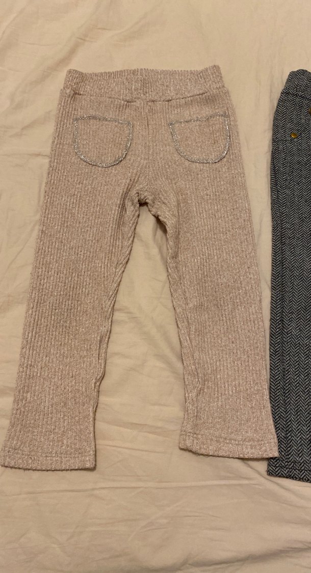 Kız Çocuk Örme Gri Tayt - Görsel 4