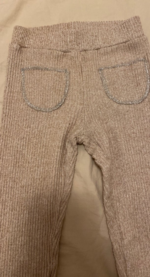 Kız Çocuk Örme Gri Tayt - Görsel 2