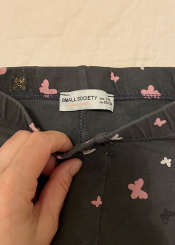 Kelebek Desenli Gri Kız Tayt - Görsel 2