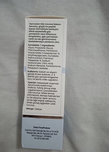 Dermoten göz çevresi serumu - Görsel 2
