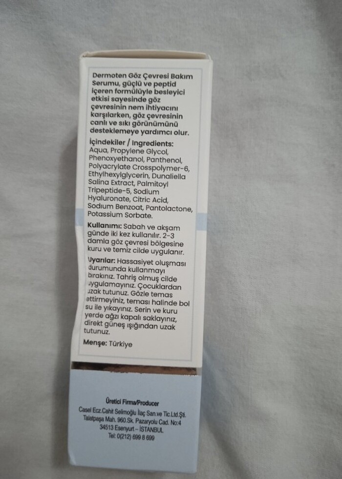 Dermoten göz çevresi serumu - Görsel 2