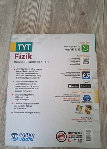 Eğitim vadisi tyt fizik soru bankası - Görsel 8