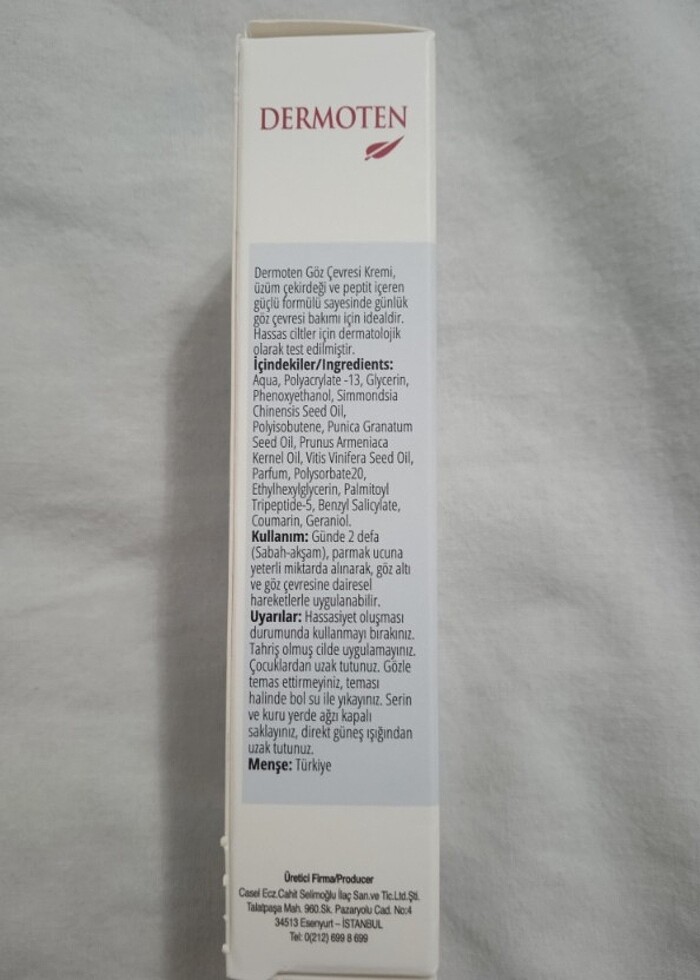 Dermoten göz çevresi kremi - Görsel 2