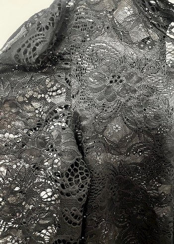 Siyah dantel bluz - Görsel 5