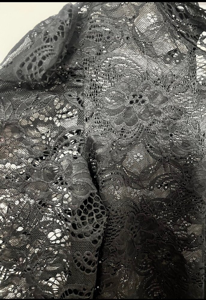 Siyah dantel bluz - Görsel 5