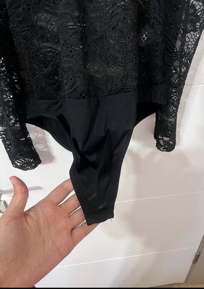 Siyah dantel bluz - Görsel 4