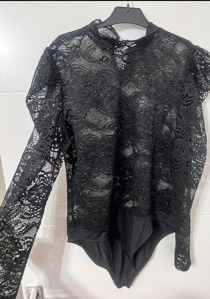 Siyah dantel bluz - Görsel 2