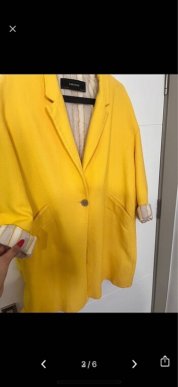 l Beden sarı Renk Zara blazer ceket