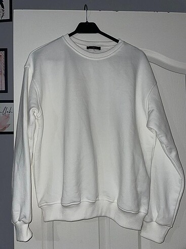 s Beden Mavi marka Beyaz s beden sweatshirt yeni temiz