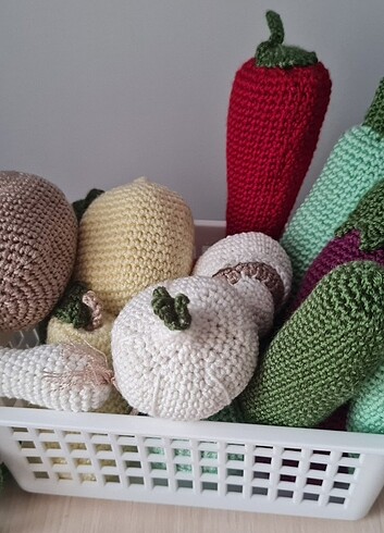 Amigurumi el yapımı meyve sebze 