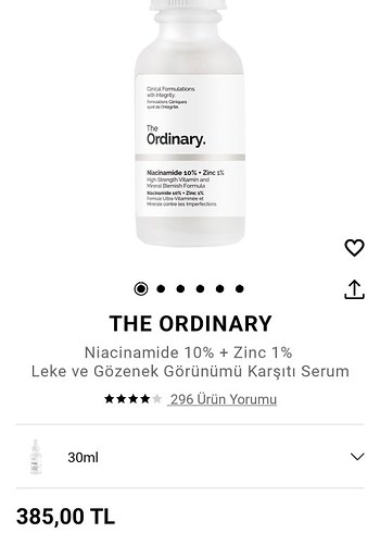 The Ordinary leke ve gozenek serumu - Görsel 2