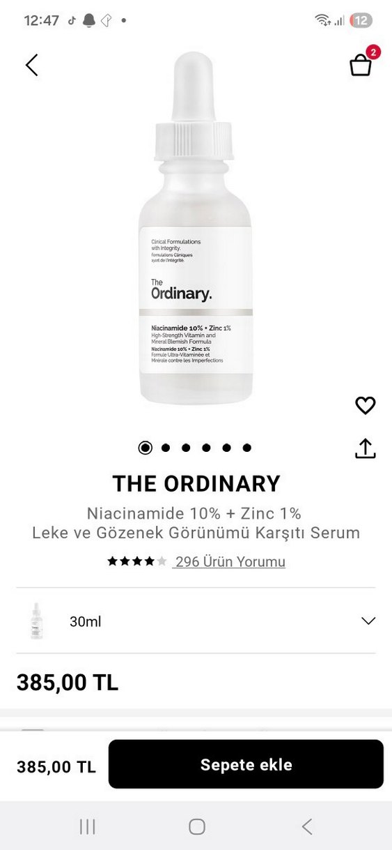 The Ordinary leke ve gozenek serumu - Görsel 2