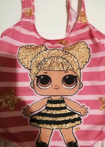 Diğer Kız Çocuk Pembe Çizgili Pop Kültür Mayo