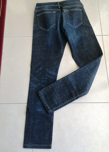 Kadın Lacivert  Kot Pantolon - Görsel 5