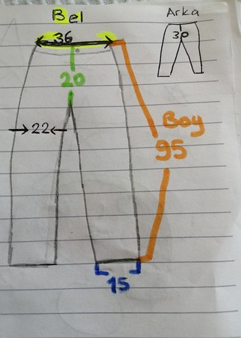 Kadın Lacivert  Kot Pantolon - Görsel 7