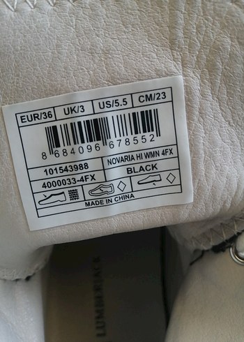 Kadın Beyaz sıyah Sokak Stili Spor Ayakkabı - Görsel 4