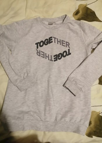 Erkek Çocuk Gri ve Sarı Baskılı Sweatshirt - Görsel 5