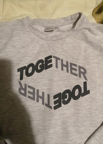 Erkek Çocuk Gri ve Sarı Baskılı Sweatshirt - Görsel 6