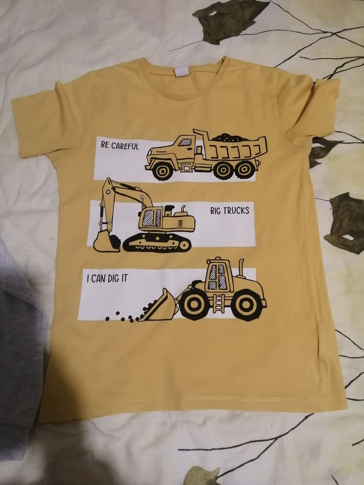 Erkek Çocuk Gri ve Sarı Baskılı Sweatshirt - Görsel 2